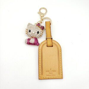 Authentic Louis Vuitton Luggage Nametag with Unbranded Keycharm